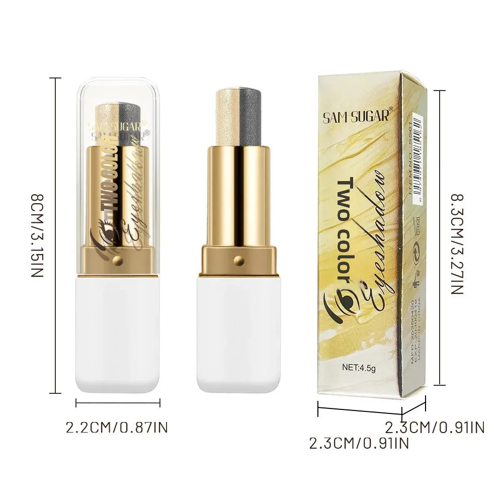 SAM SUGAR Two-Tone Eyeshadow Stick – Shimmer & Waterproof