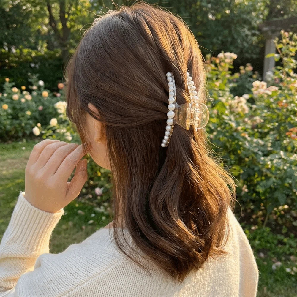 Pearl Hair Claw Clip – Elegant Shark Clip for Daily Styling Hair Claw Clip PRIMED