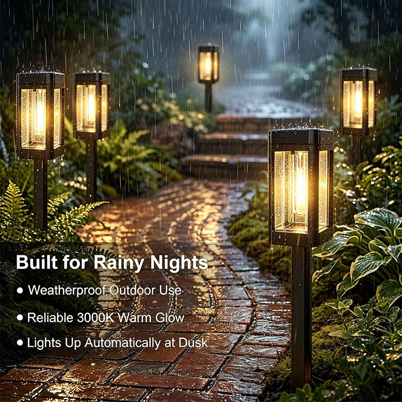 Solar Pathway Lights Outdoor Waterproof LED Garden Stake Lamps Solar Pathway Lights PRIMED
