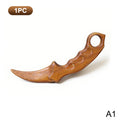 Golden Sandalwood Claw Knife Hand-Carved Wooden Toy Ornament