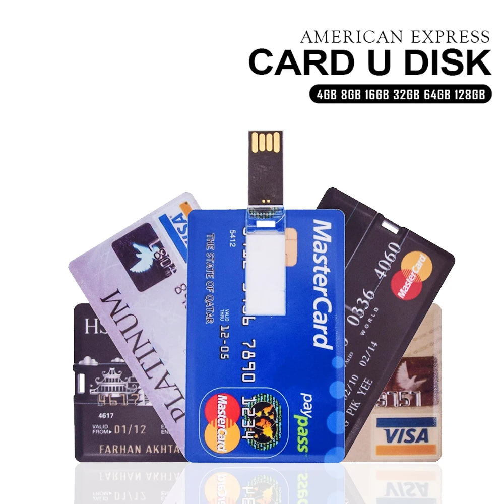 Credit Card USB Flash Drive 4–64GB | Waterproof Metal Memory Stick USB Flash Drive PRIMED