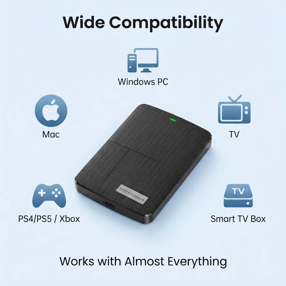 TISHRIC External Hard Drive 2TB 4TB 5TB USB 3.0 HDD External Hard Drive PRIMED