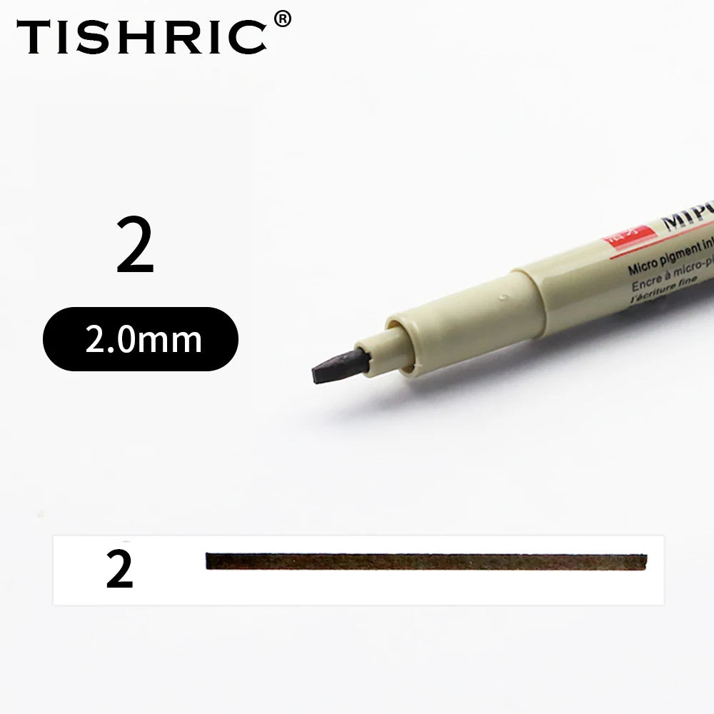 TISHRIC Micron Waterproof Fineliner Pens – Sizes 003 to Brush Fineliner Marker Pen PRIMED 2 China Mainland