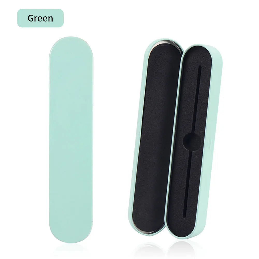 Magnetic Tinplate Eyelash Tweezer Case | Lash Storage Box Tweezer Storage Case PRIMED long-green