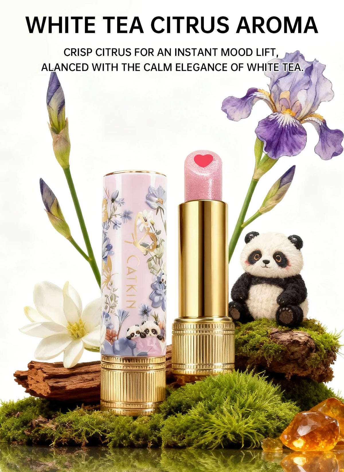 CATKIN Whiffle Dance Tinted Lip Balm – Dual-Core Moisturizing Gloss Tinted Lip Balm PRIMED