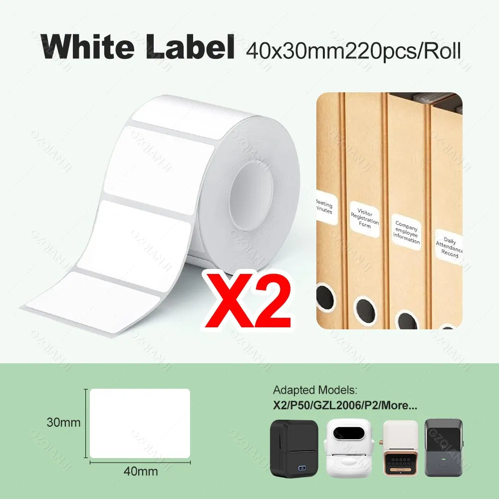 P2 Mini Bluetooth Thermal Label Printer – Inkless Sticker Maker Thermal Label Printer PRIMED Only 2WH 4030