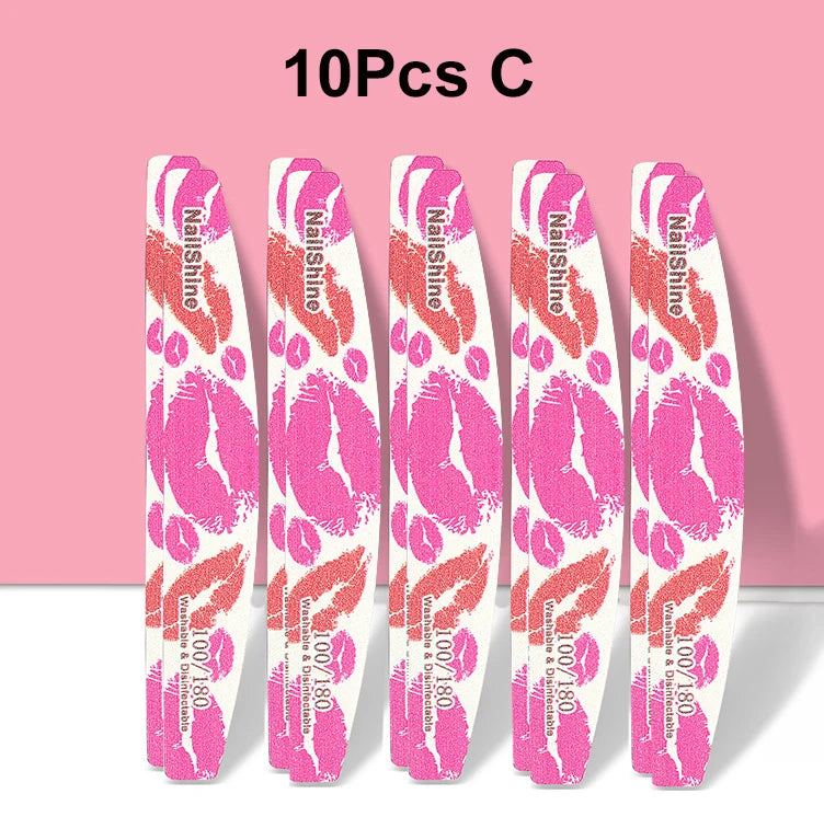 Professional Nail Files 100/180 Grit Buffer Block – 3/5/10 Pack