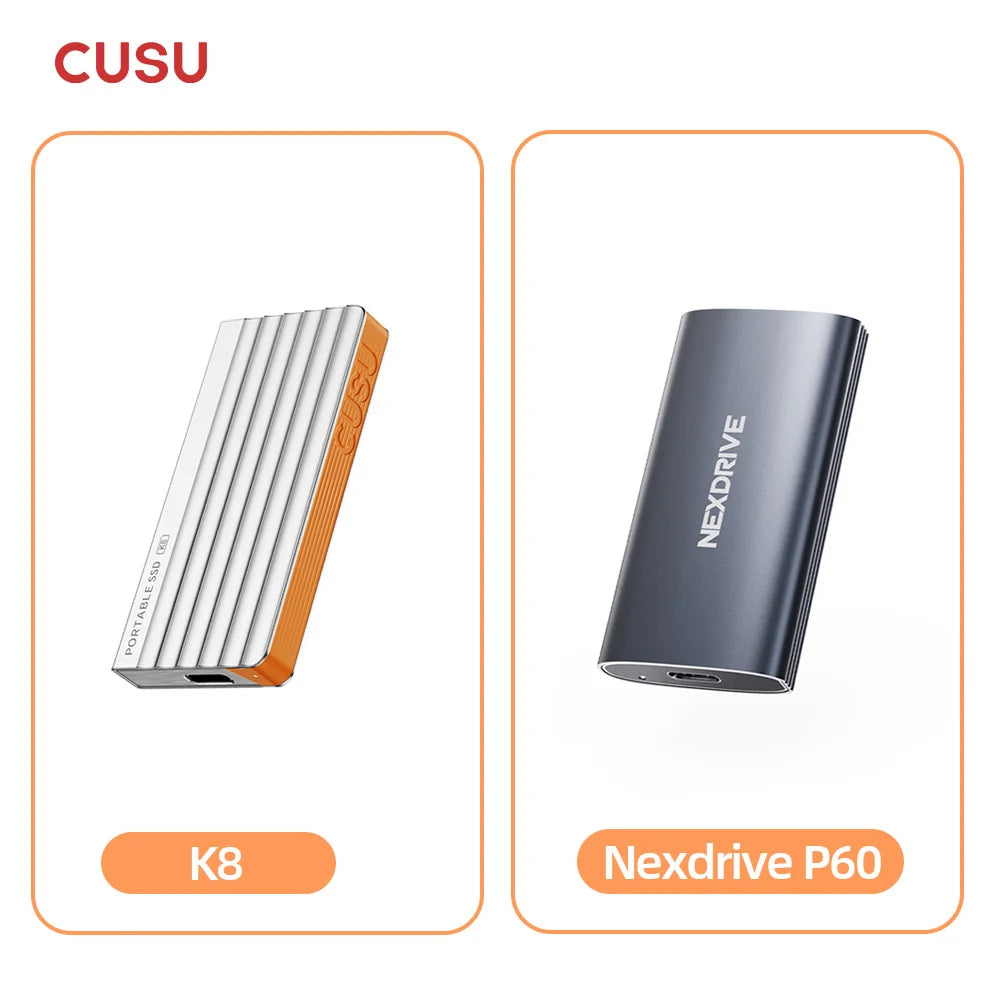CUSU Portable External SSD 1TB 512GB USB 3.2 Gen2x2 Type-C Portable External SSD PRIMED