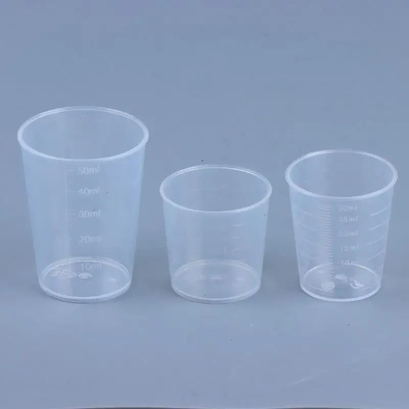 20PCS Mini Graduated Measuring Cups 30–100ml | Clear Plastic