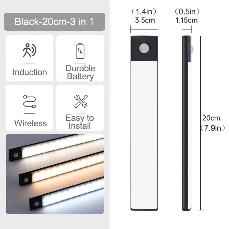 VENUSWING LED Under Cabinet Light – Motion Sensor Rechargeable