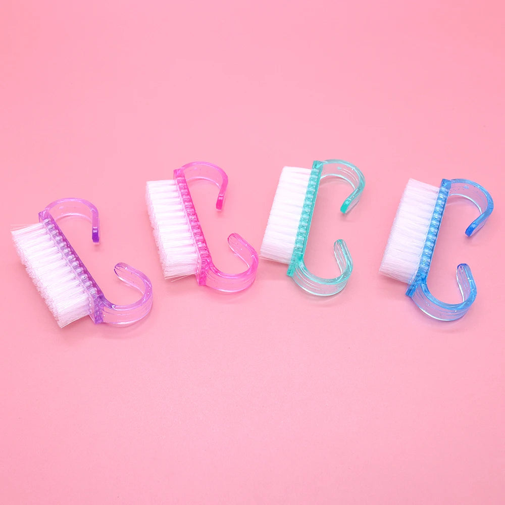 U-Shaped Mini Nail Cleaning Brush – Soft Bristle Manicure Tool
