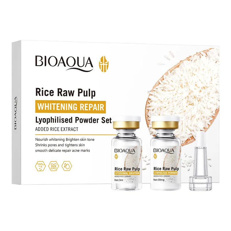 Rice Raw Pulp Moisturizing Skincare Set – Ampoule & Cream