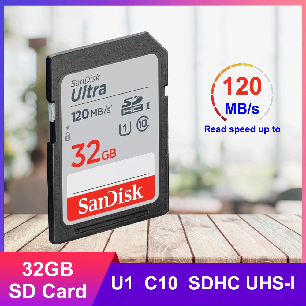 SanDisk SD Card Ultra/Extreme PRO 32GB–256GB U3 4K V30 SD Memory Card PRIMED Ultra SDHC 32GB