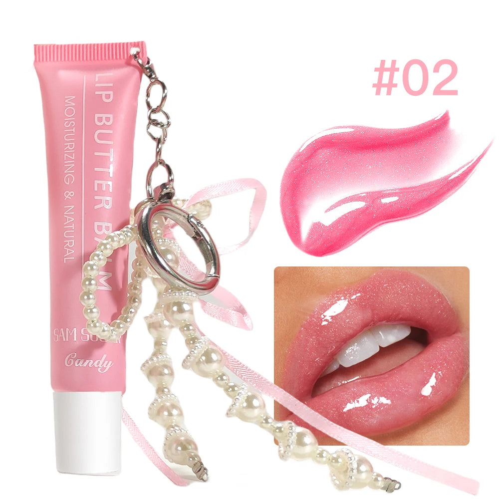 SAM SUGAR Pearl Chain Lip Gloss Butter Balm – Mirror Shine