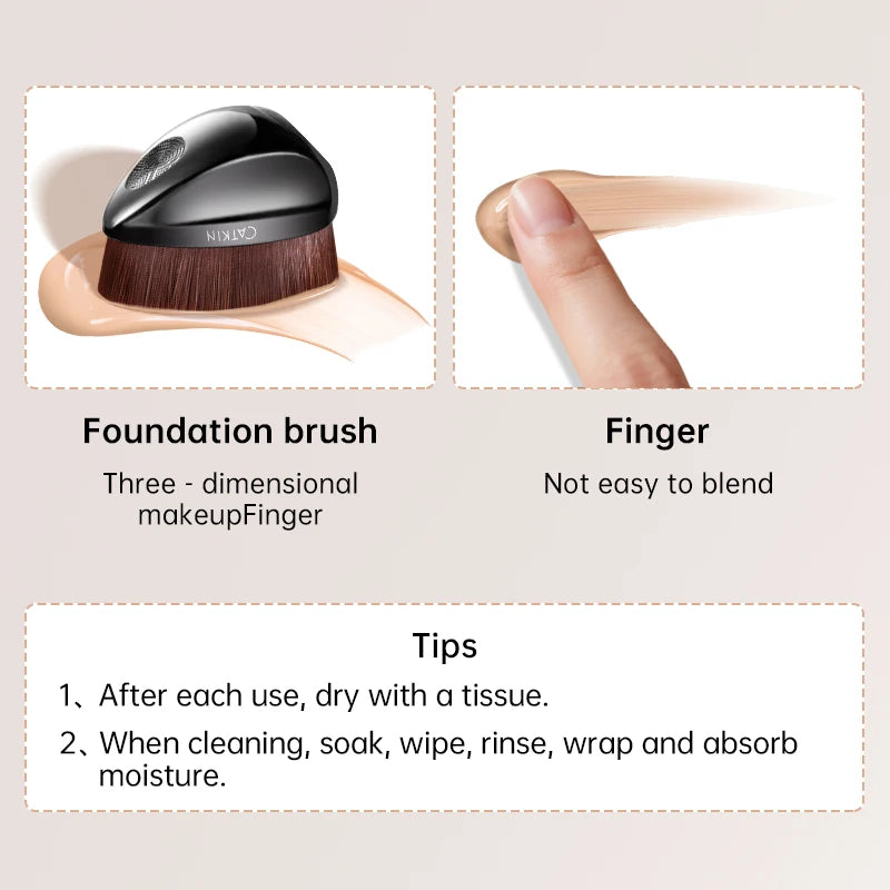 Catkin Flat Top Foundation Brush – Soft, Fluffy & Cruelty-Free