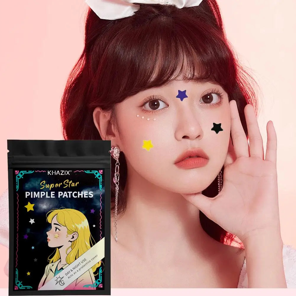 Ultra-Thin Star Acne Patches – Multi-Color Concealer Dots