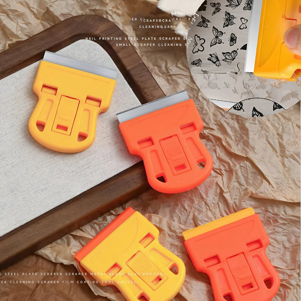 Nail Art Stamping Scraper & Silicone Glue Removal Spatula