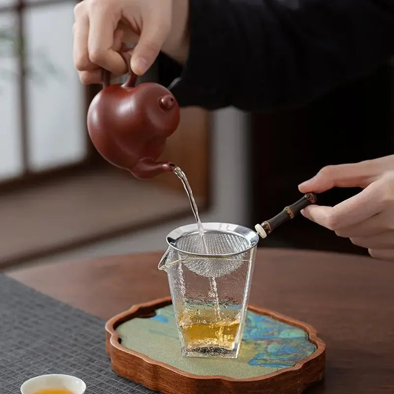 Fine Mesh Tea Strainer | Stainless Steel & Bamboo Handle