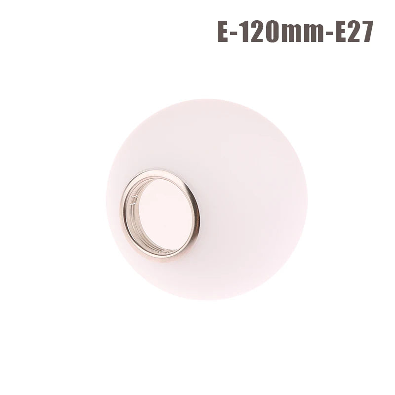 White Glass Lamp Shade Globe – E14/E27 Bulb Fitter Replacement