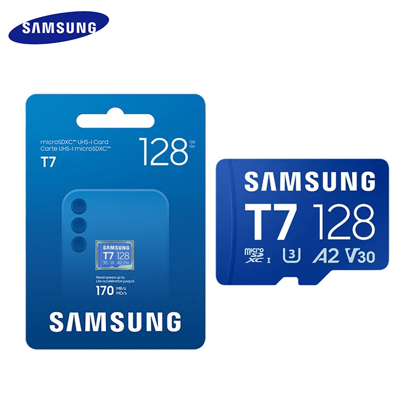 Samsung T7 microSDXC 128GB–1TB | U3 V30 A2 Memory Card MicroSD Memory Card PRIMED