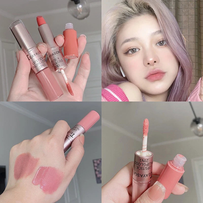 2-in-1 Dual Tip Velvet Matte Lipstick & Lip Liner