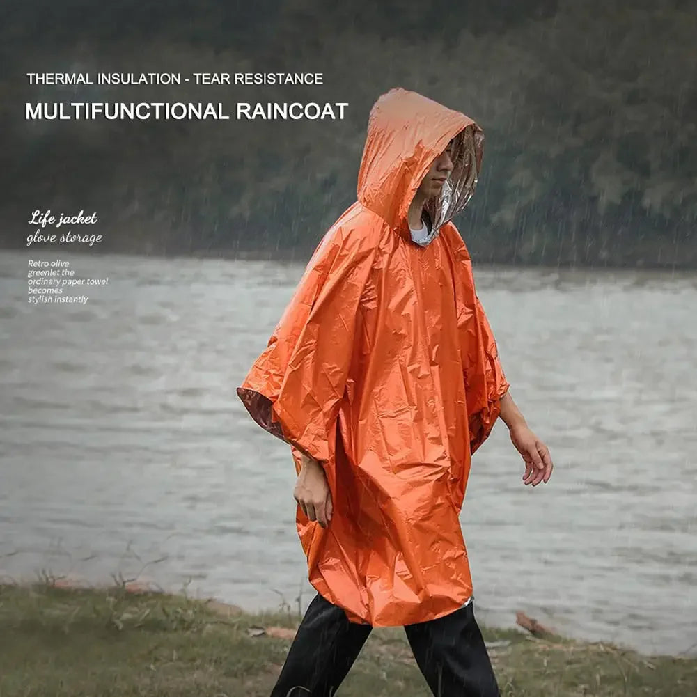 Waterproof Hooded Rain Poncho – Reflective Emergency Raincoat Rain Poncho PRIMED Default Title