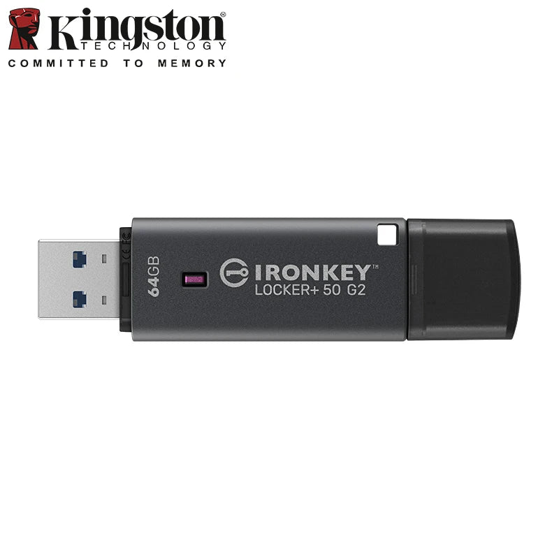 Kingston IronKey Locker+ 50 G2 AES 256-bit Encrypted USB Drive Encrypted USB Drive PRIMED