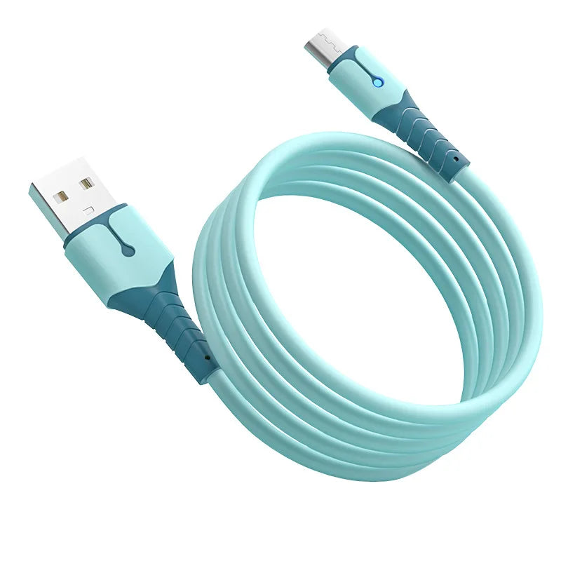 UTHAI USB-C LED Fast Charging Cable – Liquid Silicone Android USB-C Charging Cable PRIMED