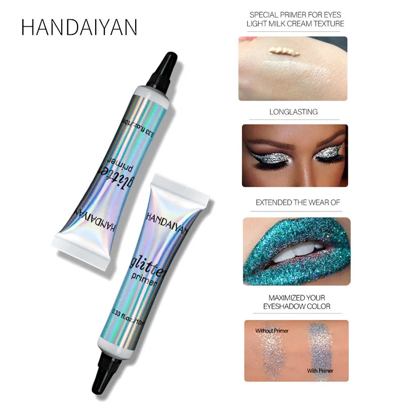 HANDAIYAN Diamond Glitter Primer Gel – Face & Body Sequin Glitter Primer Gel PRIMED