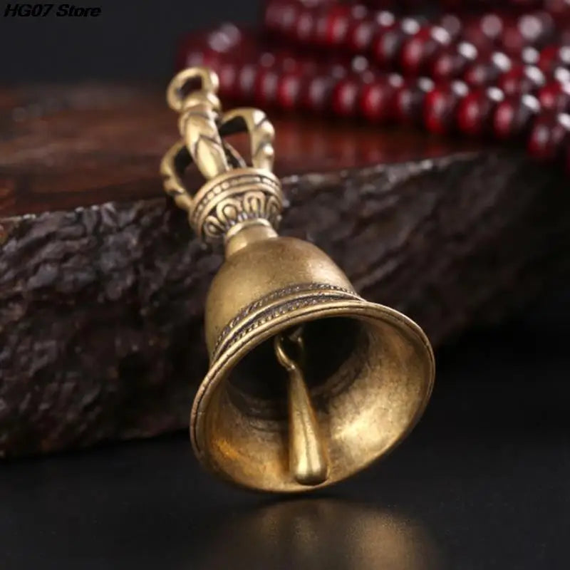 Tibetan Bronze Brass Bell – Vintage Handicraft Decor & Gift