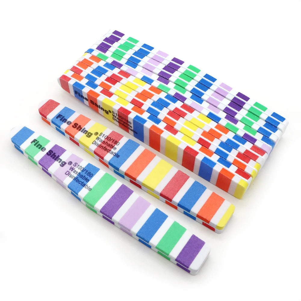 JEARLYU Double-Sided Sponge Nail Files 100/180 Grit | 2–20 Pcs Nail File PRIMED