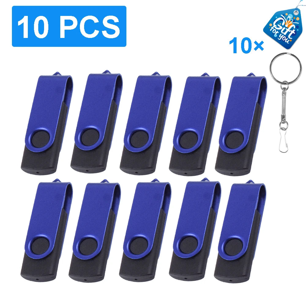 10-Pack Rotatable USB Flash Drives 32GB | Custom Logo Gift USB Flash Drive PRIMED 4GB Dark blue China Mainland