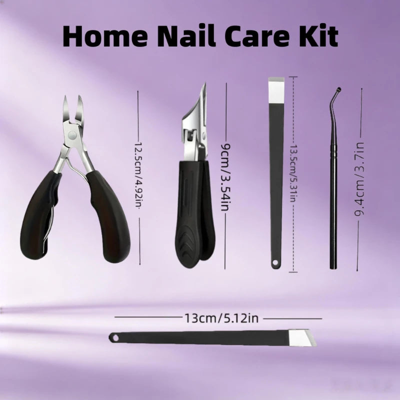 Stainless Steel Pedicure Kit – Nail Clipper Set 2/5 Pc