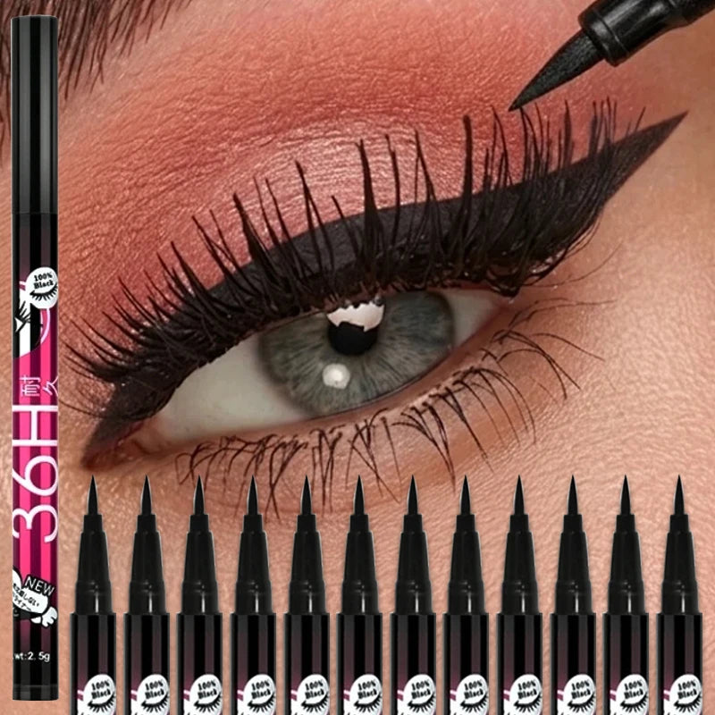 Black Liquid Eyeliner Pen – Ultra-Fine Waterproof Tip (1/2/5pk) Liquid Eyeliner Pen PRIMED