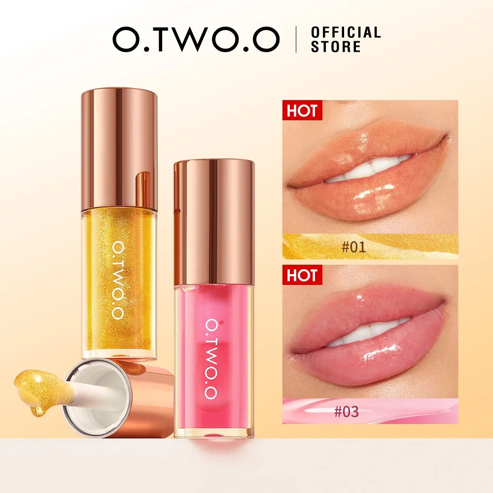 O.TWO.O Lip Oil Gloss Plumper – Moisturizing Shiny Tint Lip Oil Gloss PRIMED
