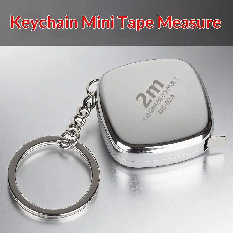 Mini 2M Keychain Tape Measure | Stainless Steel Retractable Keychain Tape Measure PRIMED