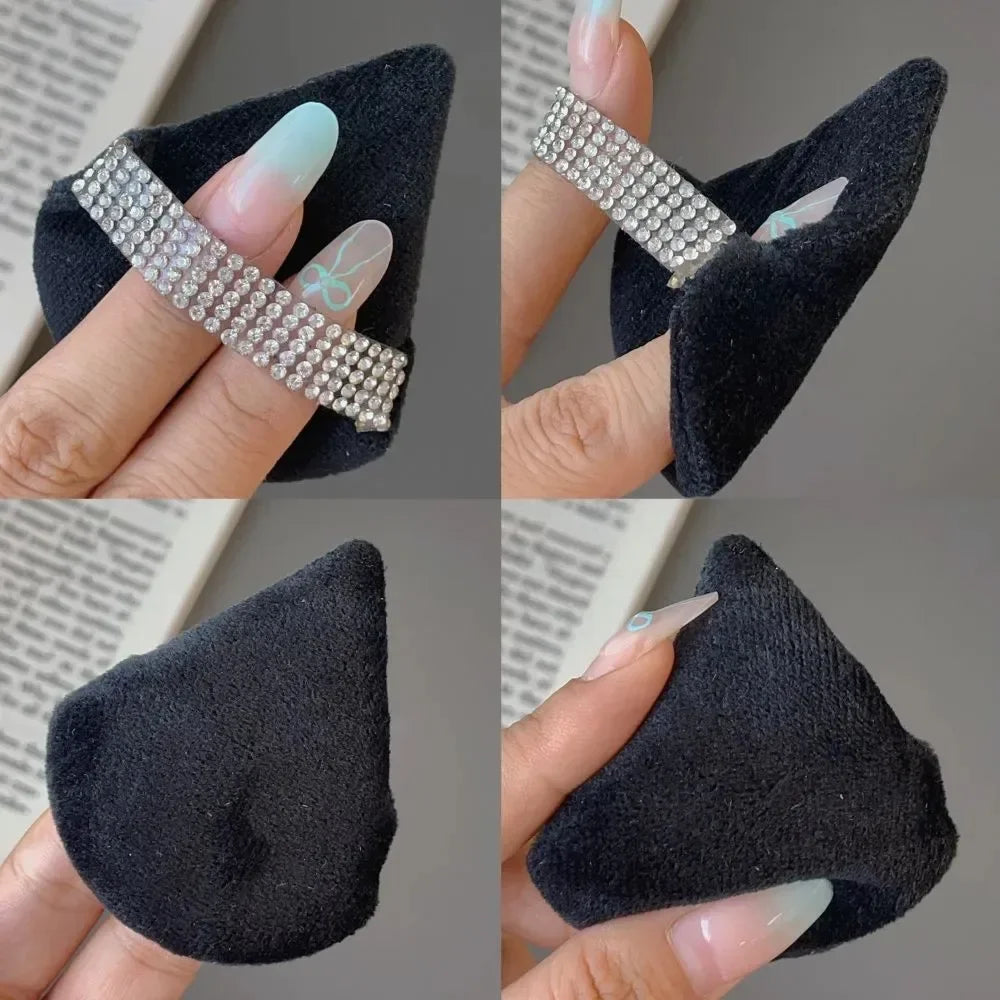 Triangle Crystal Velvet Setting Powder Puff – Diamond Ribbon