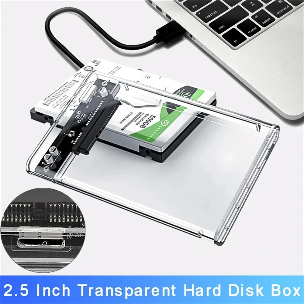 Transparent 2.5" USB 3.0 SATA HDD SSD Enclosure | Up to 6TB HDD SSD Enclosure PRIMED