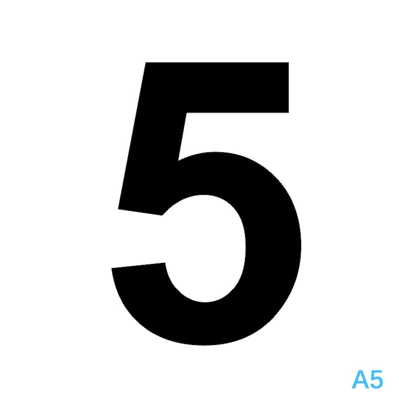 Large 6.9" Self-Adhesive Number Sticker – Bins, Mailboxes & Doors