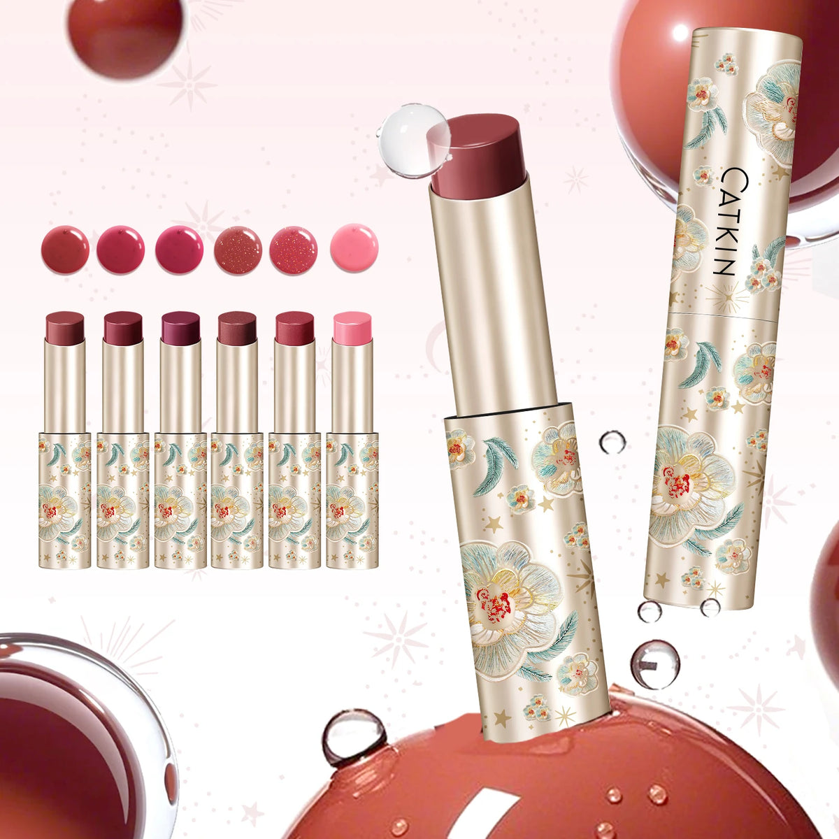 CATKIN WaterGlow Glossy Lip Balm | 12H Hydrating Lip Stick Glossy Lip Balm PRIMED