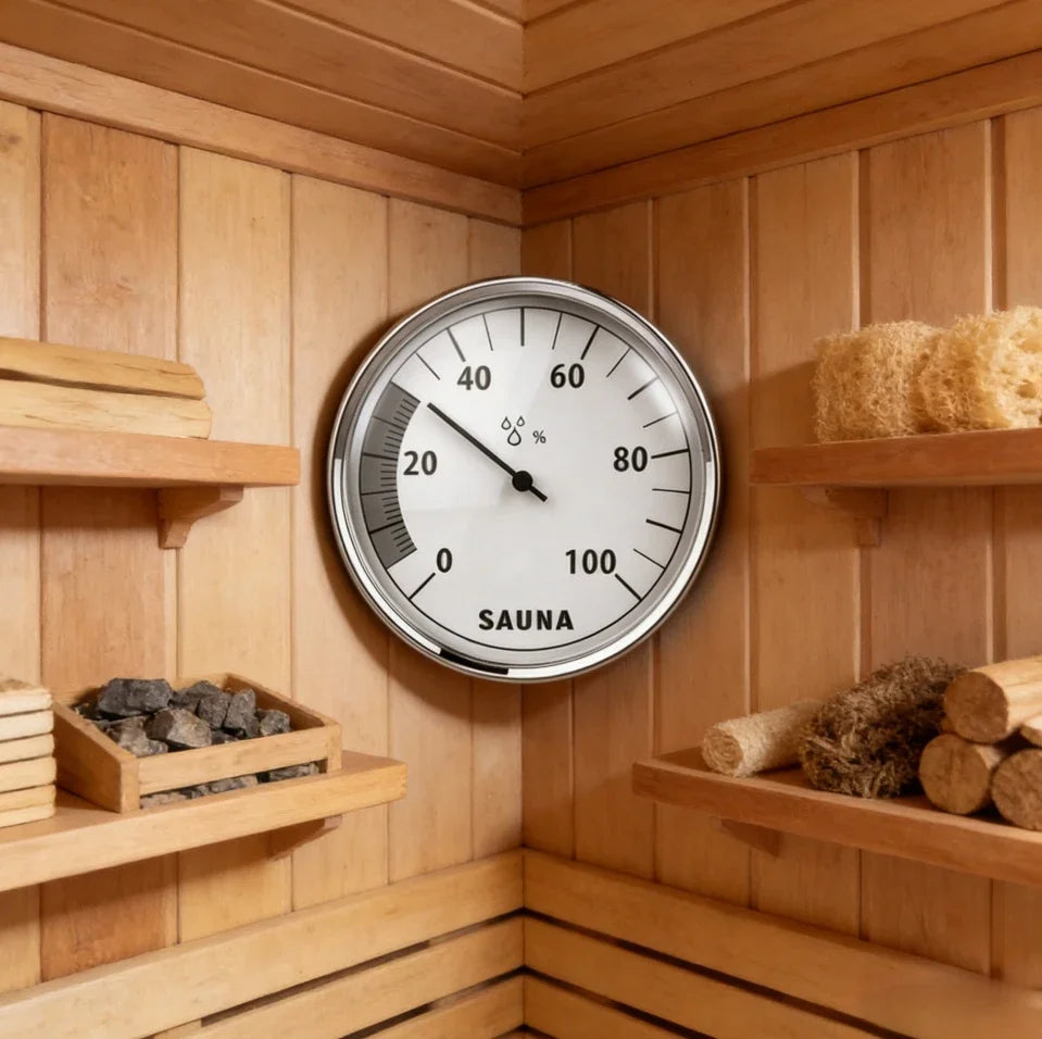 Wall-Mounted Sauna Hygrometer – High-Temp Humidity Gauge