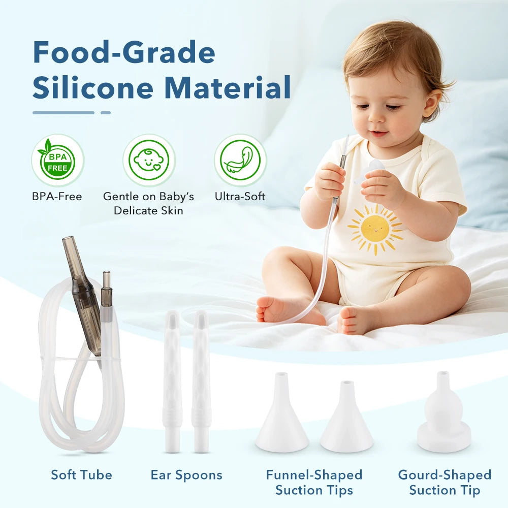 Hailicare 2-in-1 Electric Nasal Aspirator & Ear Wax Remover Baby Nasal Aspirator PRIMED