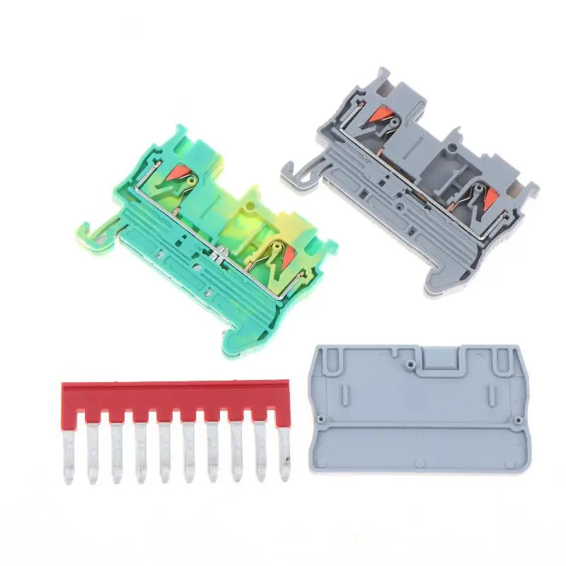 PT2.5 DIN Rail Spring Terminal Block Kit – Tool-Free Wiring