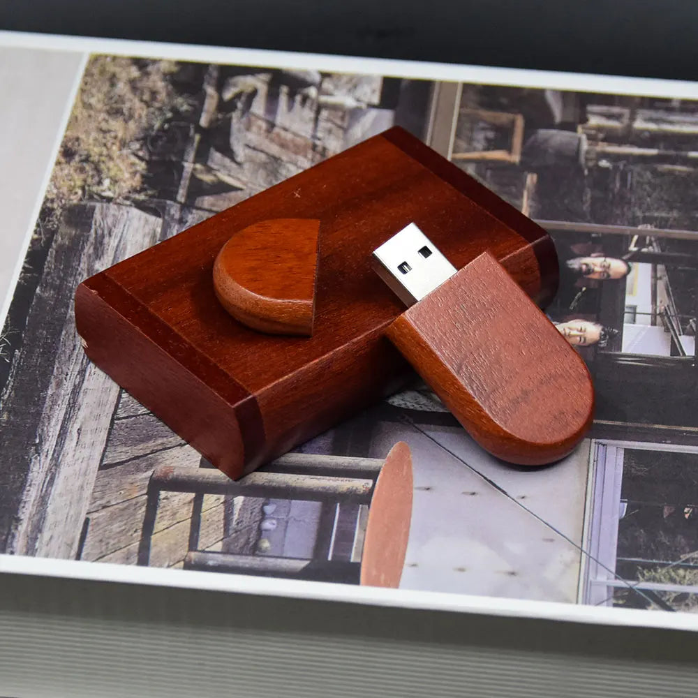 Wooden USB Flash Drive Custom Logo | 4GB–128GB Bamboo Maple Custom USB Flash Drive PRIMED