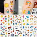 10-Pack 3D Butterfly Temporary Tattoo Stickers – Pink & Purple