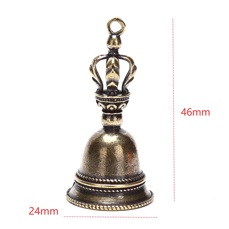 Tibetan Bronze Brass Bell – Vintage Handicraft Decor & Gift