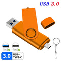 JASTER Dual Type-C & USB 3.0 OTG Flash Drive 32GB–512GB USB Flash Drive PRIMED 512GB Orange China Mainland