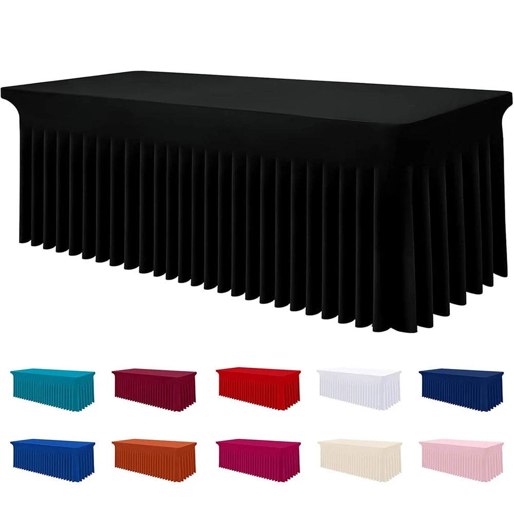 Spandex Rectangle Tablecloth – Waterproof & Washable Table Cover