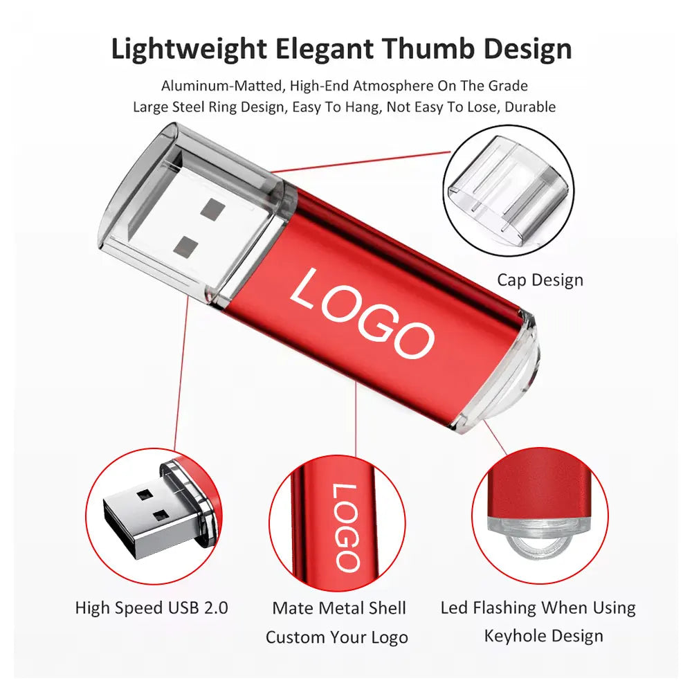 100-Pack USB 2.0 Flash Drives Bulk | Free Custom Logo 1–64GB Bulk USB Flash Drives PRIMED