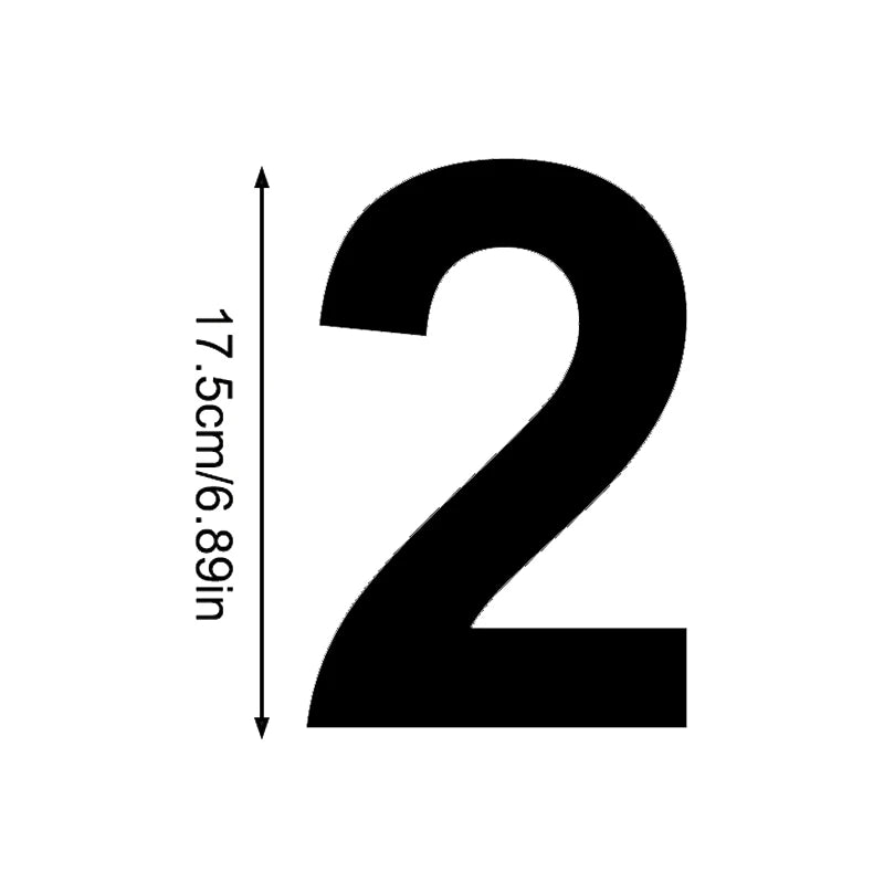 Large 6.9" Self-Adhesive Number Sticker – Bins, Mailboxes & Doors